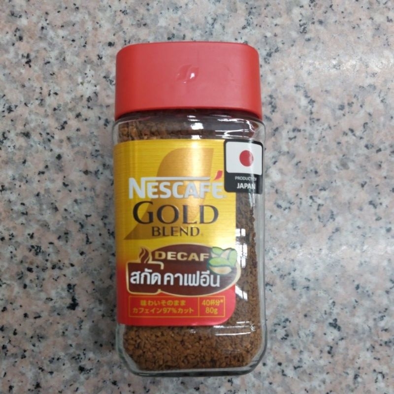 Nescafe gold blend เนสกาแฟ โกลด์ เบลนด์ กาแฟสำเร็จรูปที่สกัดคาเฟอีนออกชนิดฟรีซดราย 80กรัม exp 07/2025