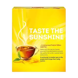 Lipton ชาลิปตันแบบซองจุ่มเปลือย กล่อง 100 ซอง × 2 กรัม (มีขายยกลังในร้าน)ล็อตใหม่