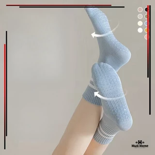ถุงเท้าปุ่มกันลื่น YOGA SOCK ถุงเท้าบัลเล่ต์ พิลาทิส ฟิตเนส สําหรับผู้หญิง ระบายอากาศได้ถึงเหมาะสำหรับโยคะ