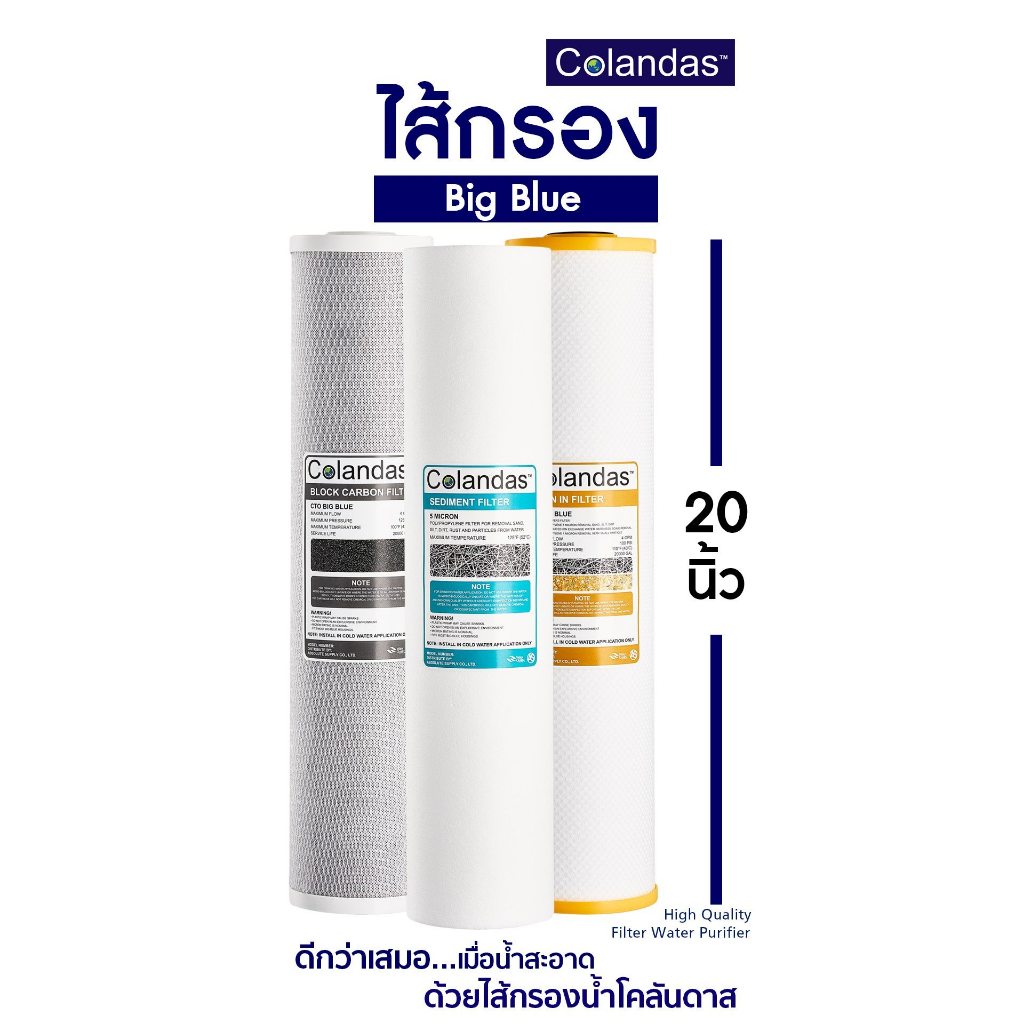 ไส้กรองน้ำ บิ๊กบลู 20 นิ้ว