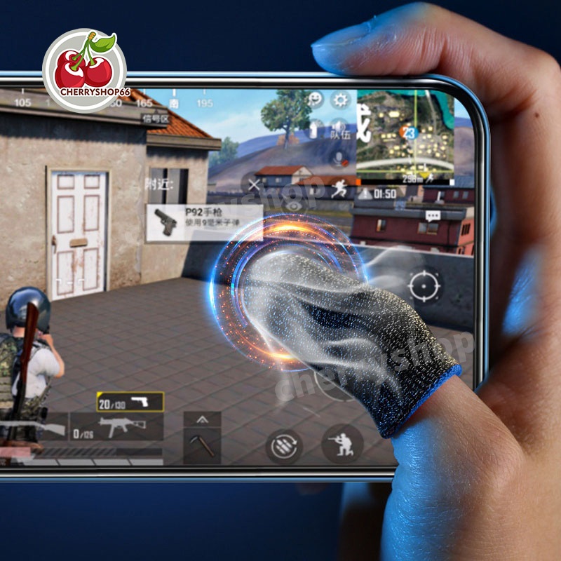 ถุงนิ้วมือระบายอากาศเล่นเกม (แพ็ค 1 คู่) ถุงมือเล่นเกม ความไวสูง ทัชลื่น แม่นยำ กันลื่นและป้องกันเหงื่อ 3 สี