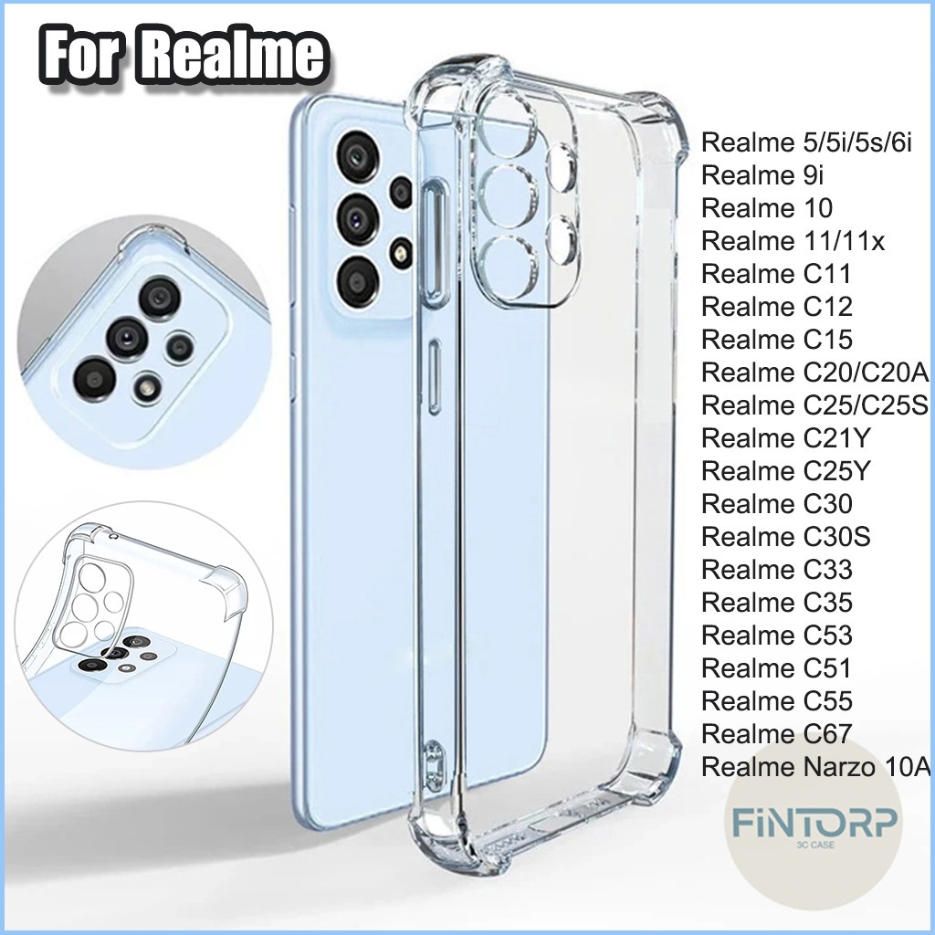 กันกระแทกเคสโทรศัพท์ for Realme 11 10 C67 C55 C53 C51 C35 C33 C30 C30S C21 C25 C20 C11 C15 5 5i 5s 6i 7i 9i C21Y C25S C3