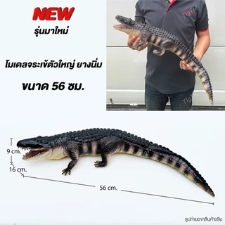 โมเดลจระเข้ตัวใหญ่ยางนิ่ม 63 ซม. โมเดลจระเข้ตัวใหญ่ยางนิ่ม 56 ซม.โมเดลสัตว์จำลองตัวใหญ่เสมือนจริง