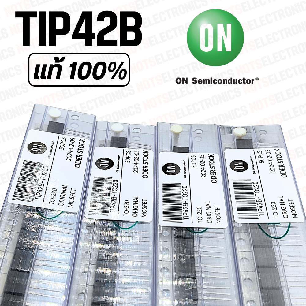 TIP41C TIP42B ทรานซิสเตอร์ Transistor ยี่ห้อ FAIRCHILD/ON เกรด A คุณภาพสูงจากโรงงาน ใช้ในวงจรขยาย/อื่นๆ ราคา ถูกที่สุด ดีลบีเคเค แกลเลอรีภาพที่ 6