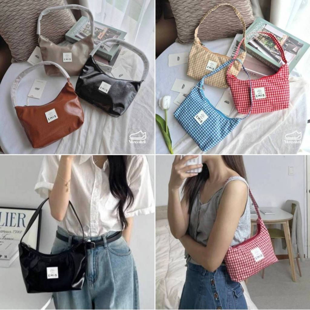 ของแท้ 💯% พร้อมส่ง emis hobo bag กระเป๋าสะพายแบรนด์ emis แบรนด์ดังจากเกาหลี 🇰🇷