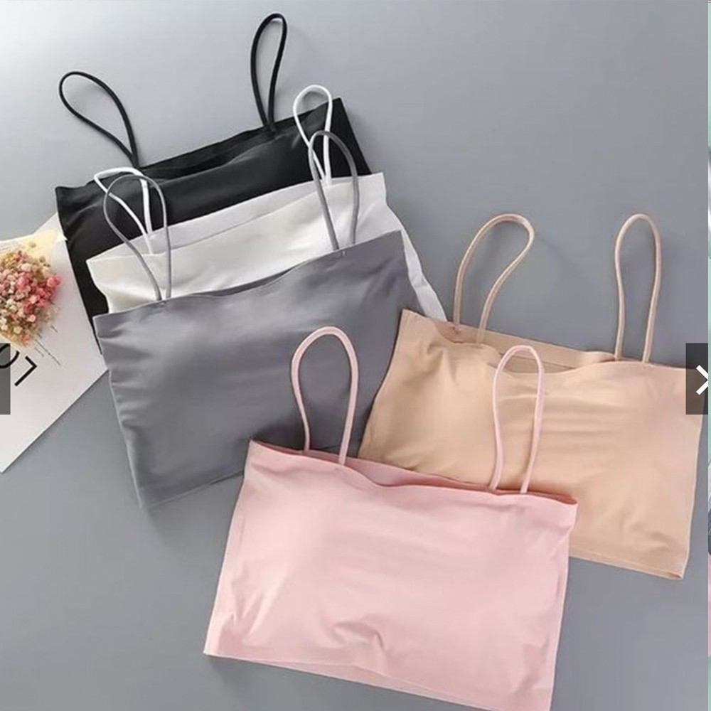 Pretty Bra PB-025 เสื้อครอป สายเดี่ยว เสริอมฟองน้ำ