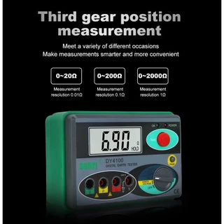 DY4100 เครื่องวัดฉนวนดิจิตอล Megger Meter Earth Resistance Ohm Tester