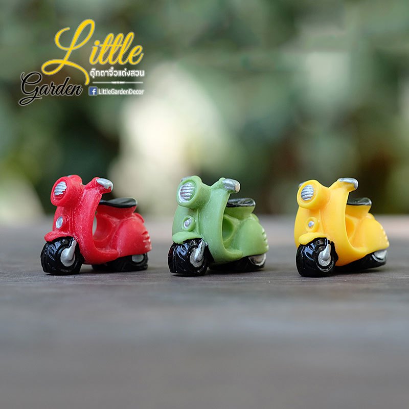พร้อมส่งในไทย - ตุ๊กตาแต่งสวน โมเดลมอเตอร์ไซด์แต่งสวน ขนาด 2.5cm (#F)