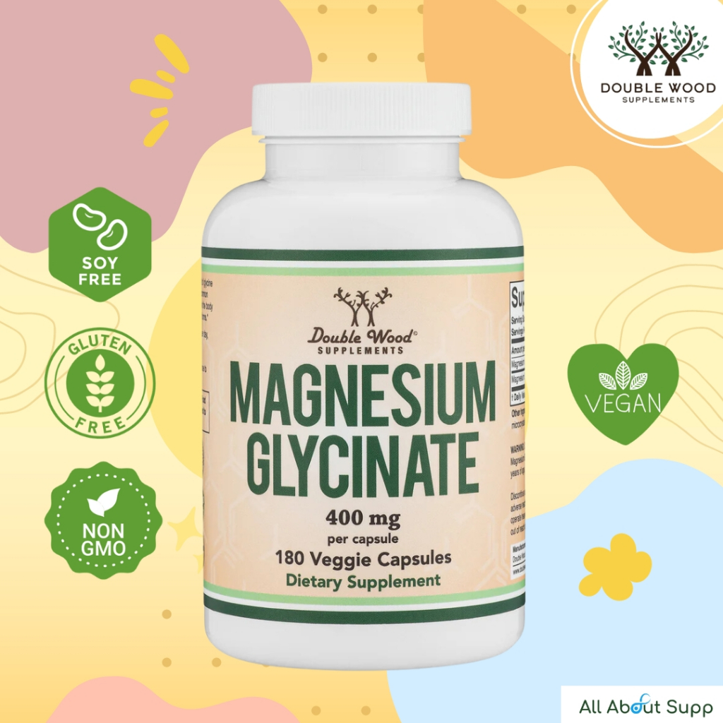 Magnesium Glycinate by Double Wood - 180 Capsules