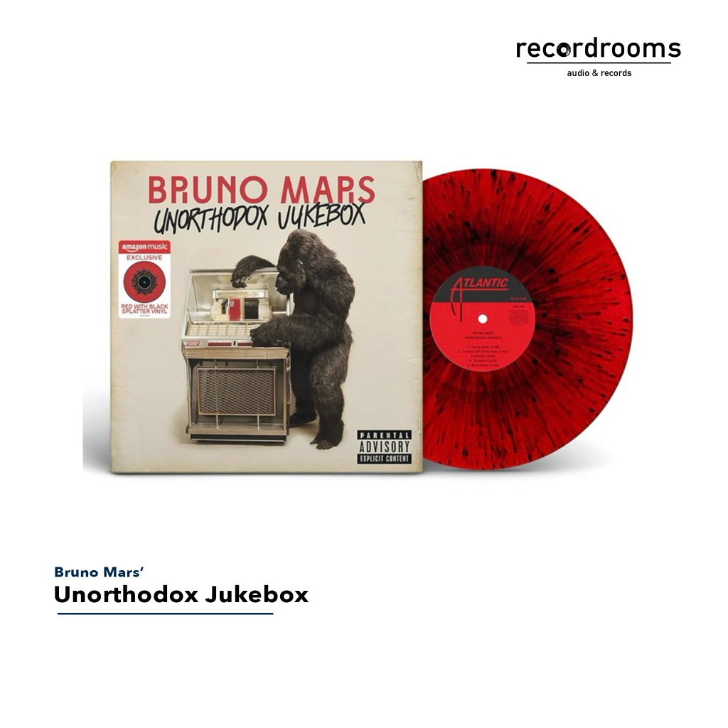 [พร้อมส่ง] แผ่นเสียง Bruno Mars - Unorthodox Jukebox, Exclusive Red & Black Vinyl, LP