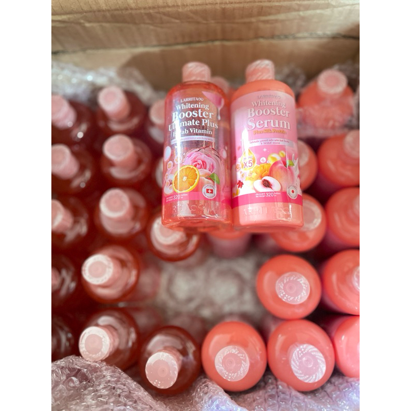 ( 1แถม1)สูตรใหม่ โลชั่นปรางทิพย์ LARRITA Whitening Booster Serum ขนาด320ml.
