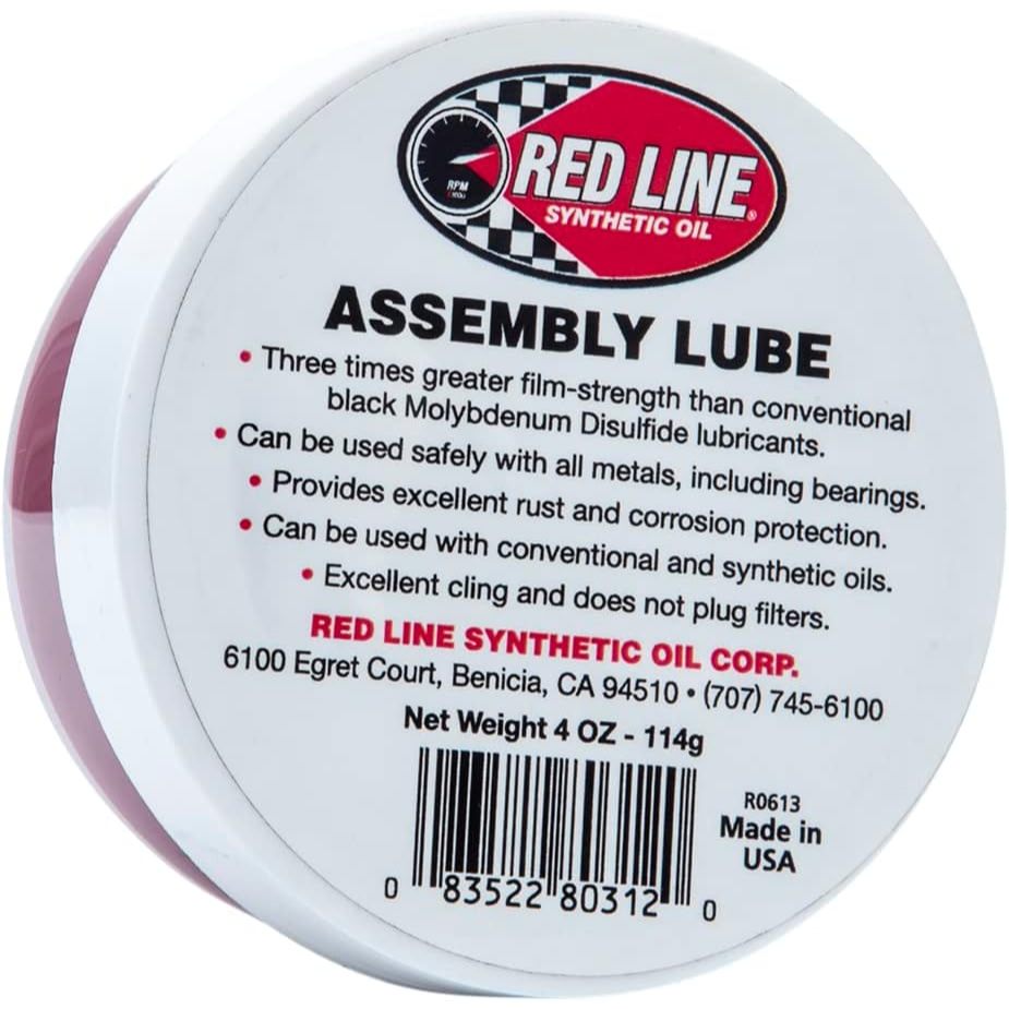 จาระบีคุณภาพสูงสำหรับงานประกอบเครื่องยนต์  Redline Racing Grade Red Line Assembly Lube 4oz(114 g)