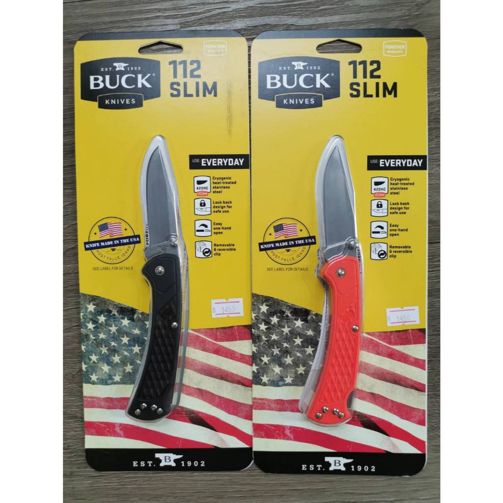 มีดพับ BUCK 112 SLIM SELECT ใบมีด420HC Stainless Steel (Made in the USA) by Jeep Camping