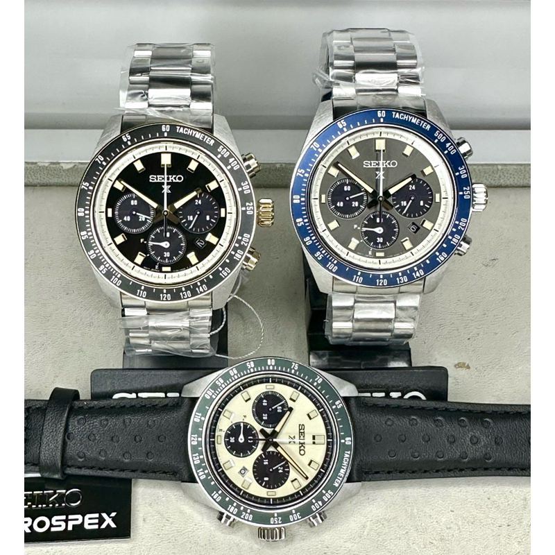 SEIKO PROSPEX SPEEDTIMER รุ่นSSC939P(สีน้ำเงินเทา),SSC941P(สีดำทอง),SSC943P(สีStarbuckสายหนัง)
