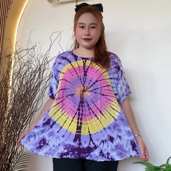 เสื้อคอกลมแขนสั้น อก 48/52 ผ้าแบมเบิตสปัน คละลาย thumbnail 3