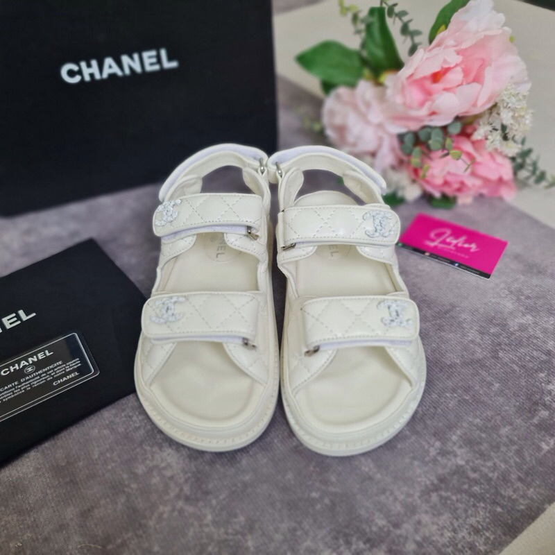 [ทักแชทก่อนสั่งซืัอ] รองเท้า Chanel รัดส้น รุ่นขายดี!! งานดีสุด อุปกรณ์ครบ fullset