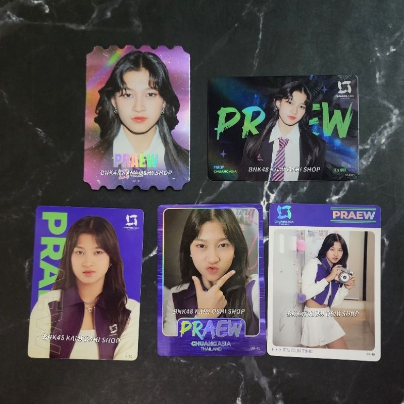 การ์ด Praew Mindy แพรว มินดี้ ver1 เซต5ใบ Chuang Asia card SP+SSR+UR+SR+R ( chuangasia Thailand 2024