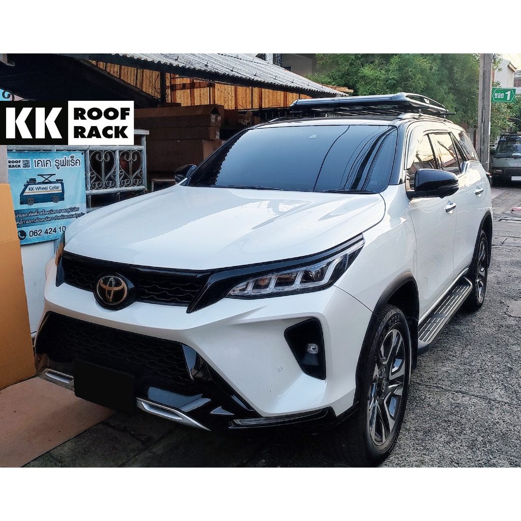 แร็คหลังคา ถาดอลูมิเนียม Carryboy + KK Toyota new Fortuner ไม่เจาะรถ ของใหม่ [CR-0L]