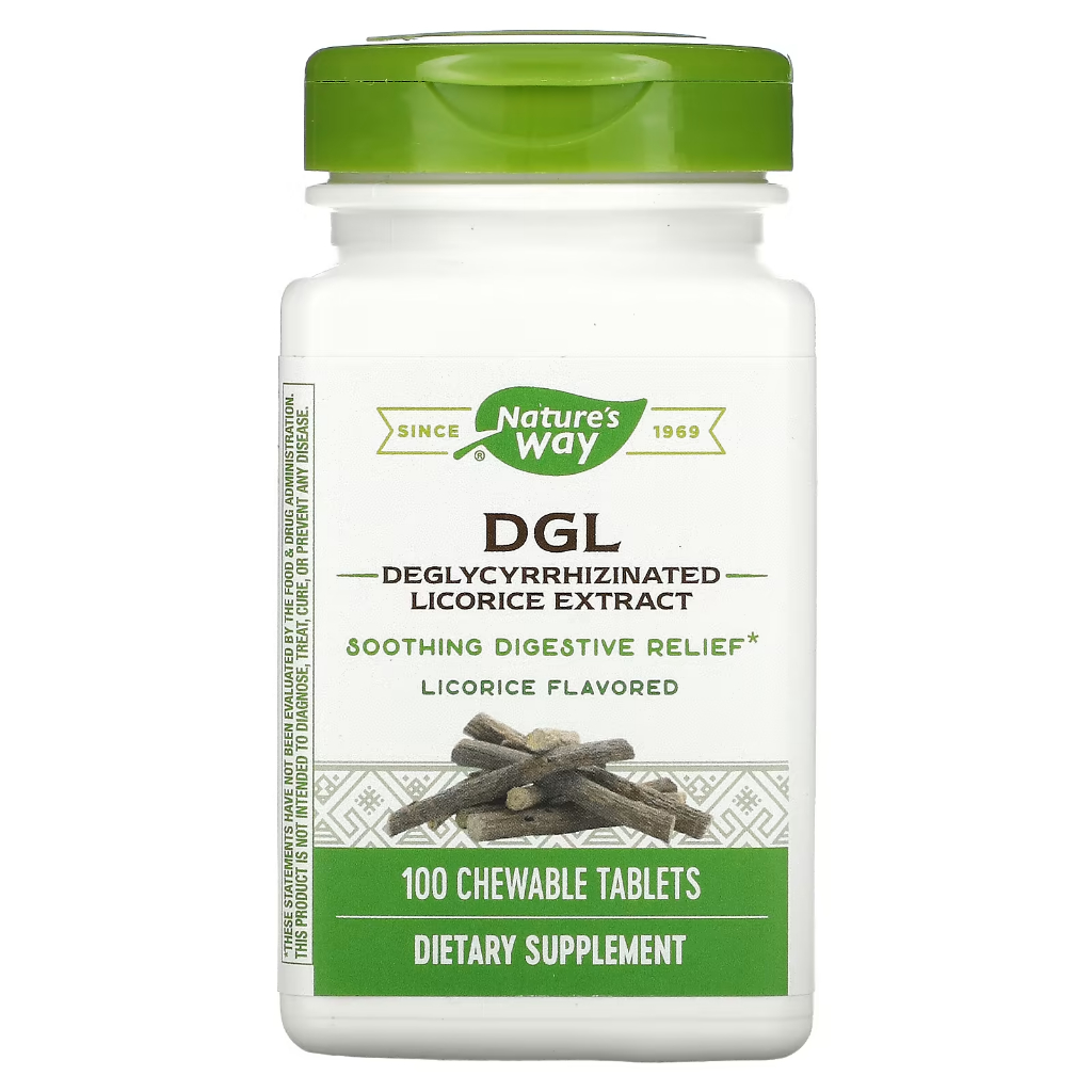 Nature's Way DGL Licorice Extract 100 Chewable Tablets