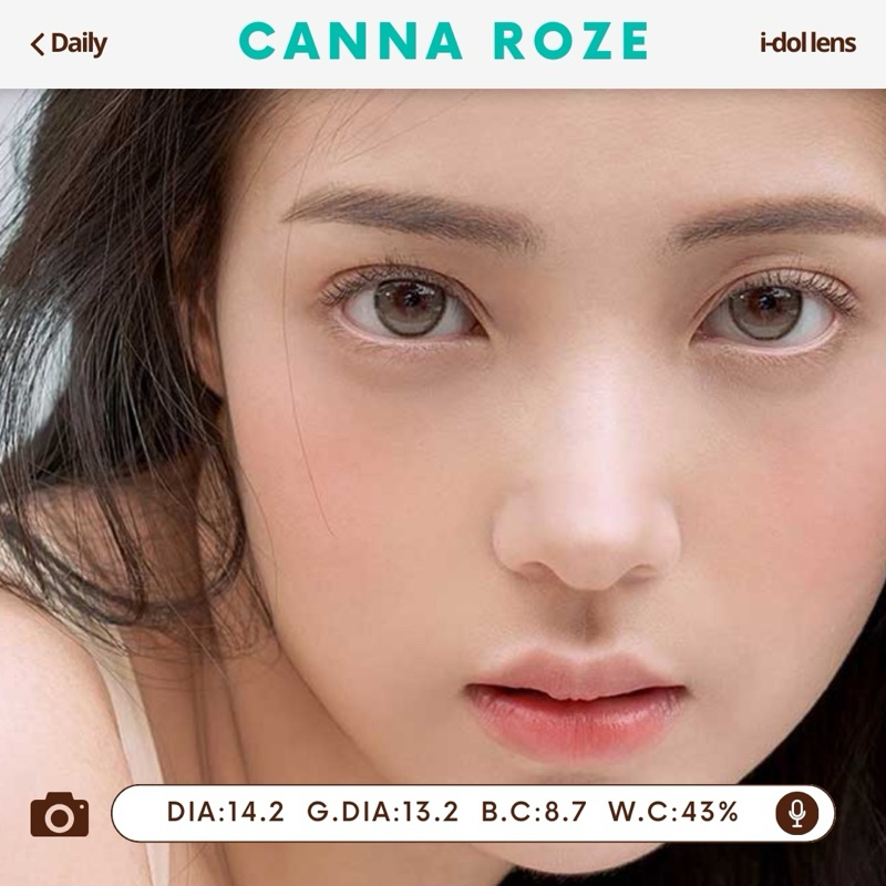 ( i-dol lens:รายวัน/แบ่งขาย ) - รุ่น canna roze คอนแทคเลนส์รายวัน ของแท้ มีสายตาปกติและค่าสายตา