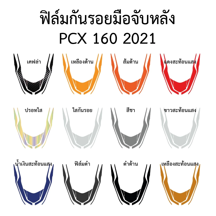 สติ๊กเกอร์กันรอยมือจับหลัง PCX160 2021 thumbnail 7