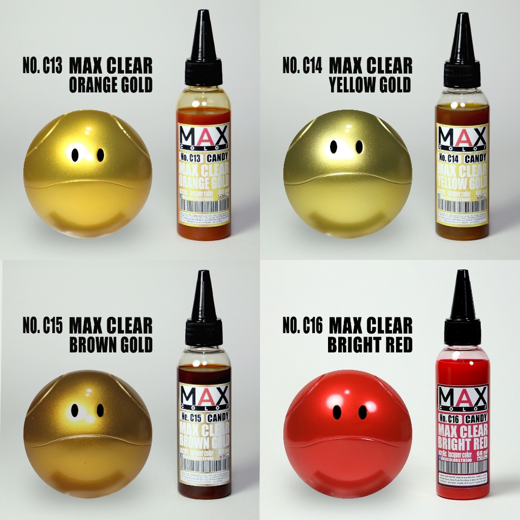 C13-C16 max color สีพ่นโมเดล กันดั้ม รถถัง อาร์ททอย พลาสติกโมเดล สีผสมสำเร็จพร้อมใช้งาน