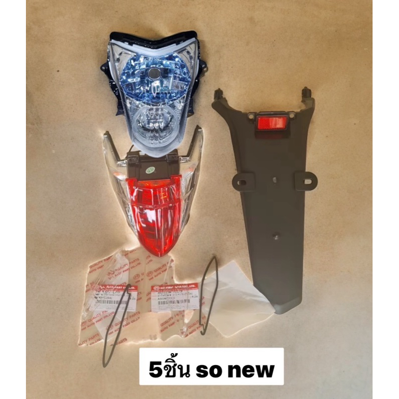 (5ชิ้น)เบ้าฟ้า ไฟหน้า sonic new ไฟท้าย โซนิคตัวใหม่ พรัอมไฟเลี้ยว และ บังโคลนท้าย