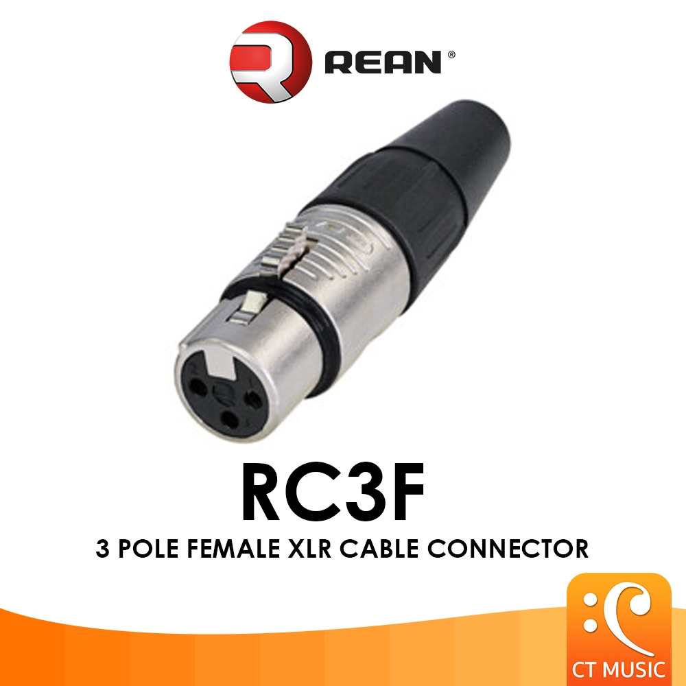Rean RC3F 3 Pole Female XLR Cable Connector RC3 F