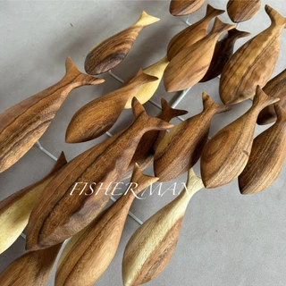 กรอบรูปปลาแขวนผนัง ปลาไม้แขวนผนัง Fishes Wall Hanging