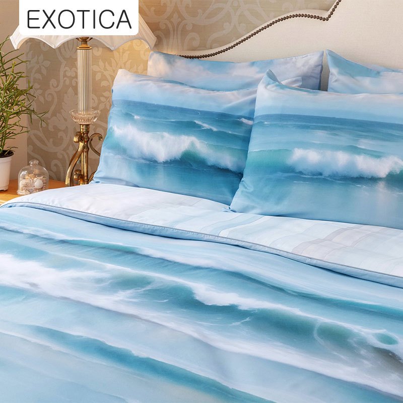 EXOTICA รุ่น Surfs ชุดผ้าปูที่นอน+ปลอกหมอน/ปลอกผ้านวม/ผ้านวม ขนาด 6ฟุต,5ฟุต,3.5ฟุต