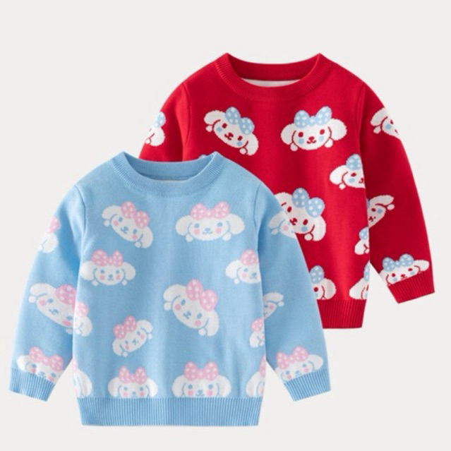 พร้อมส่งในไทย เสื้อคอกลมแขนยาว เสื้อกันหนาวเด็ก คาร์ดีแกนไหมพรมเด็กงานดีน่ารักมาก เนื้อนุ่มมีระบาย เด็กผู้หญิง