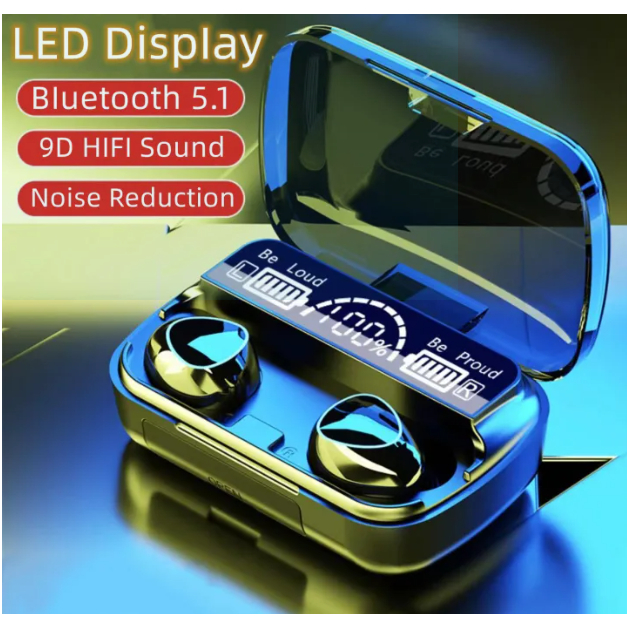 หูฟังบลูทูธ สเตอริโอ หูฟังเล่นเกมส์แยกเสียงซ้ายขวา รุ่น M10 TWS Wireless Bluetooth 5.1 Headset Earph