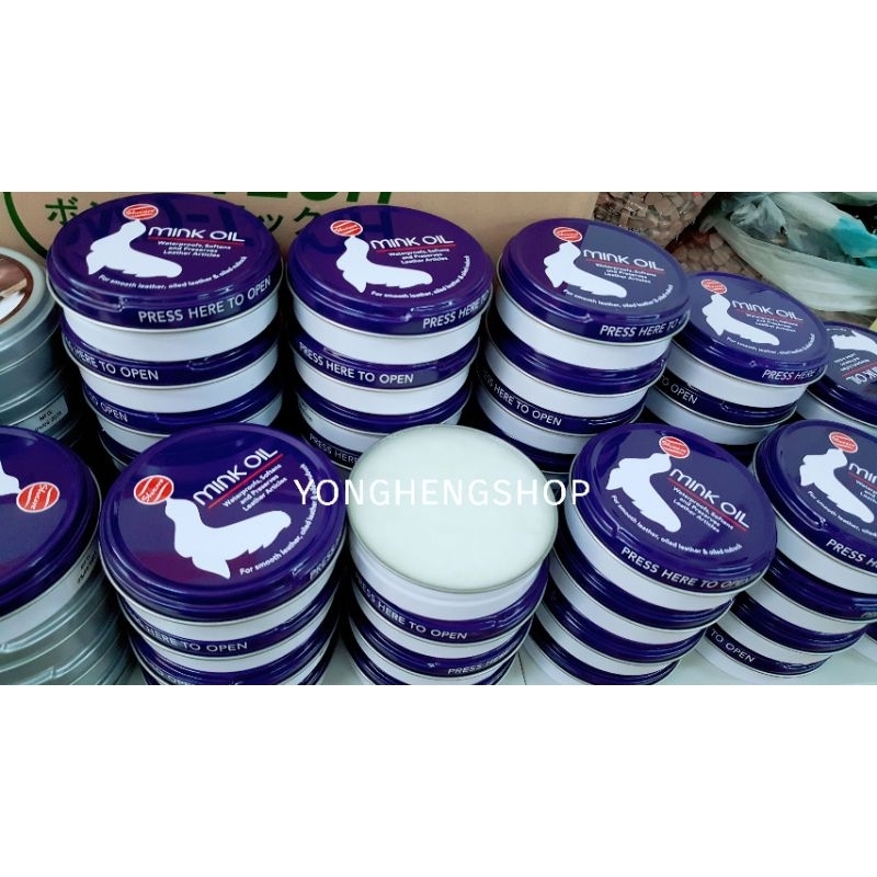 🔥แพ็คคู่🔥Minkoil+Dubbin ครีมบำรุงหนัง ไขปลาวาฬ 125 ml. น้ำยาขัดรองเท้า เคลือบเงาหนัง ฟื้นฟูหนังกลับสู่สภาพใหม่