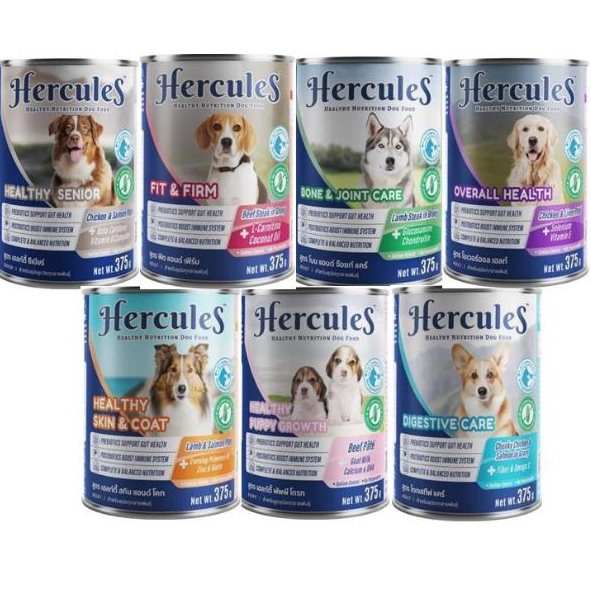 Hercules เฮอร์คิวลิส อาหารสุนัขเปียก แบบกระป๋อง 375g*(24กระป๋อง)