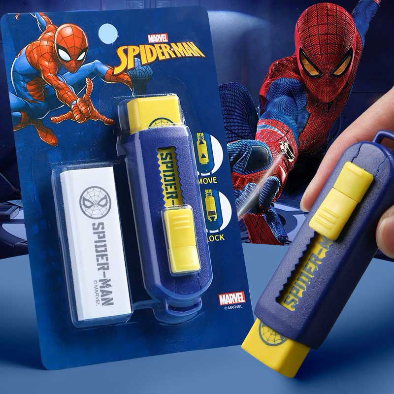 ยางลบแท่งเปลี่ยนใส้ได้ ลายspiderman เอลซ่า เอเลี่ยน ใช้งานง่ายส่งทุกวัน
