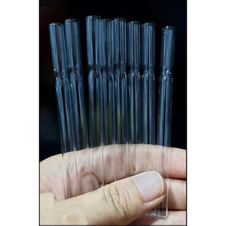 หลอดแก้วตัดปลาย แบบบางขนาด 7mm ยาว 10cm (8 อัน)