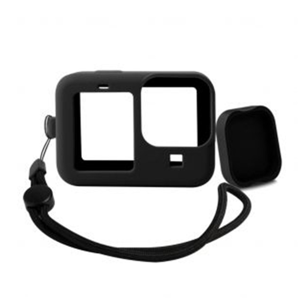 เคส GoPro Hero 9 - 12 ซิลิโคน Silicone Case + Lens Cap สีดำ XTGP562-1