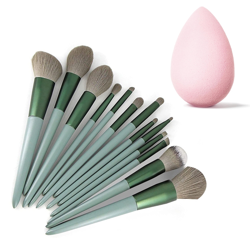Beikott 13ชิ้น เซ็ตแปรงแต่งหน้า 1ชิ้น ฟองน้ำแต่งหน้า คุณภาพสูงชุดรวมกัน Makeup Brush Sponge Kits
