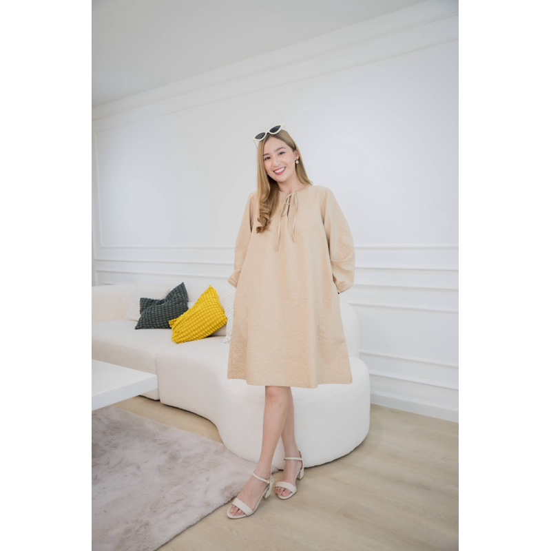 เดรส New Sugar Dress 🍭🍬👗🌟 (Oat milk🤎)