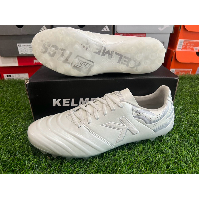 สตั๊ด รองเท้าฟุตบอล (เคลเม่) Kelme X TLSS MG white ตัวท๊อป หนังจิงโจ้