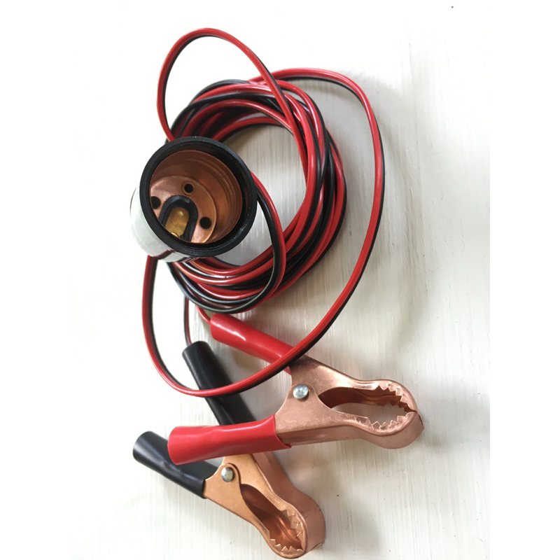 ขั้วหลอดE27/DC12v หนีบแบต/ขั้วหลอดไฟDC12vพร้อมปากคีบแบต(ใช้ได้กับหลอดไฟแบตเตอรี่เท่านั้น)เอาหลอดไฟบ้านมาใส่จะไม่ติด