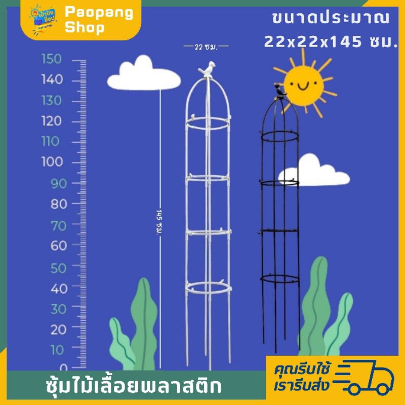 ซุ้มไม้เลื้อย กุหลาบ สำหรับกระถางพลาสติก