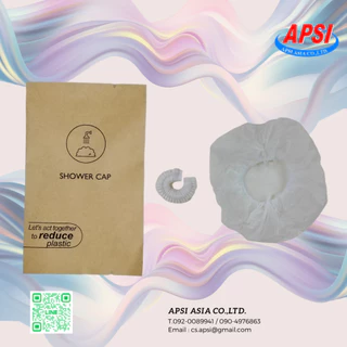 หมวกคลุมผมอาบน้ำ Eco แพคซองกระดาษสีน้ำตาล เรียบหรู รักษ์โลก สำหรับโรงแรม รีสอร์ท อีโค่ | 50 ชิ้น|