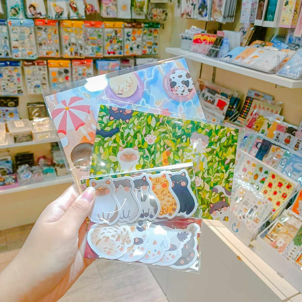 Die-cut sticker สติกเกอร์ไดคัทเหล่าน้องหมาน้องแมว [NuNue]