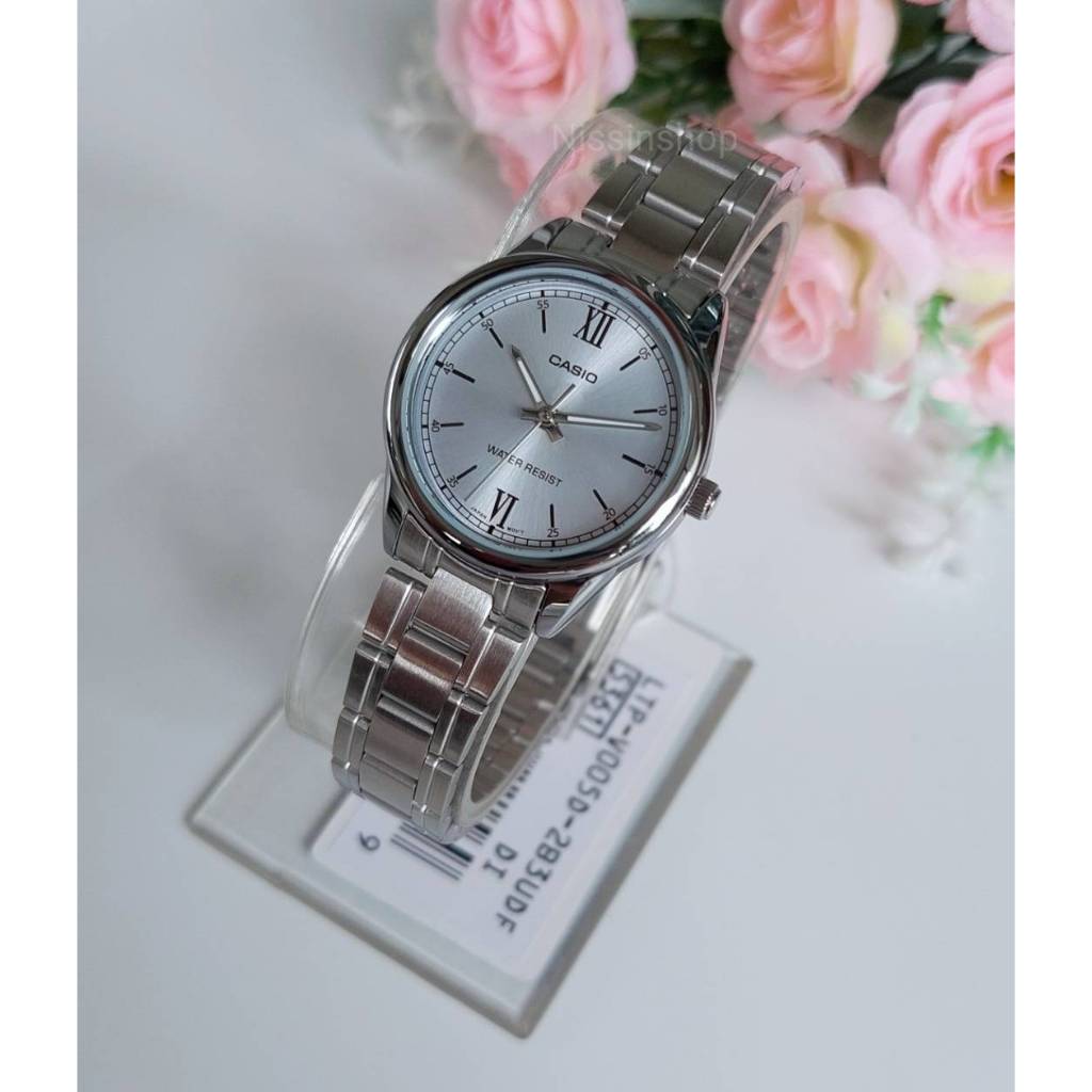 นาฬิกา Casio แท้ รุ่น LTP-V005D นาฬิกาข้อมือผู้หญิง สายแสตนเลส ของแท้ 100%รับประกัน 1 ปี
