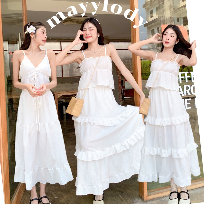 mayylody Mix ชุดไปทะเล หลากหลายแบบ (งานขายเเยกชิ้น) ครอปท็อป + กระโปรงยาว แม็กซี่ ไปทะเล คาเฟ่ สวยปังมากก