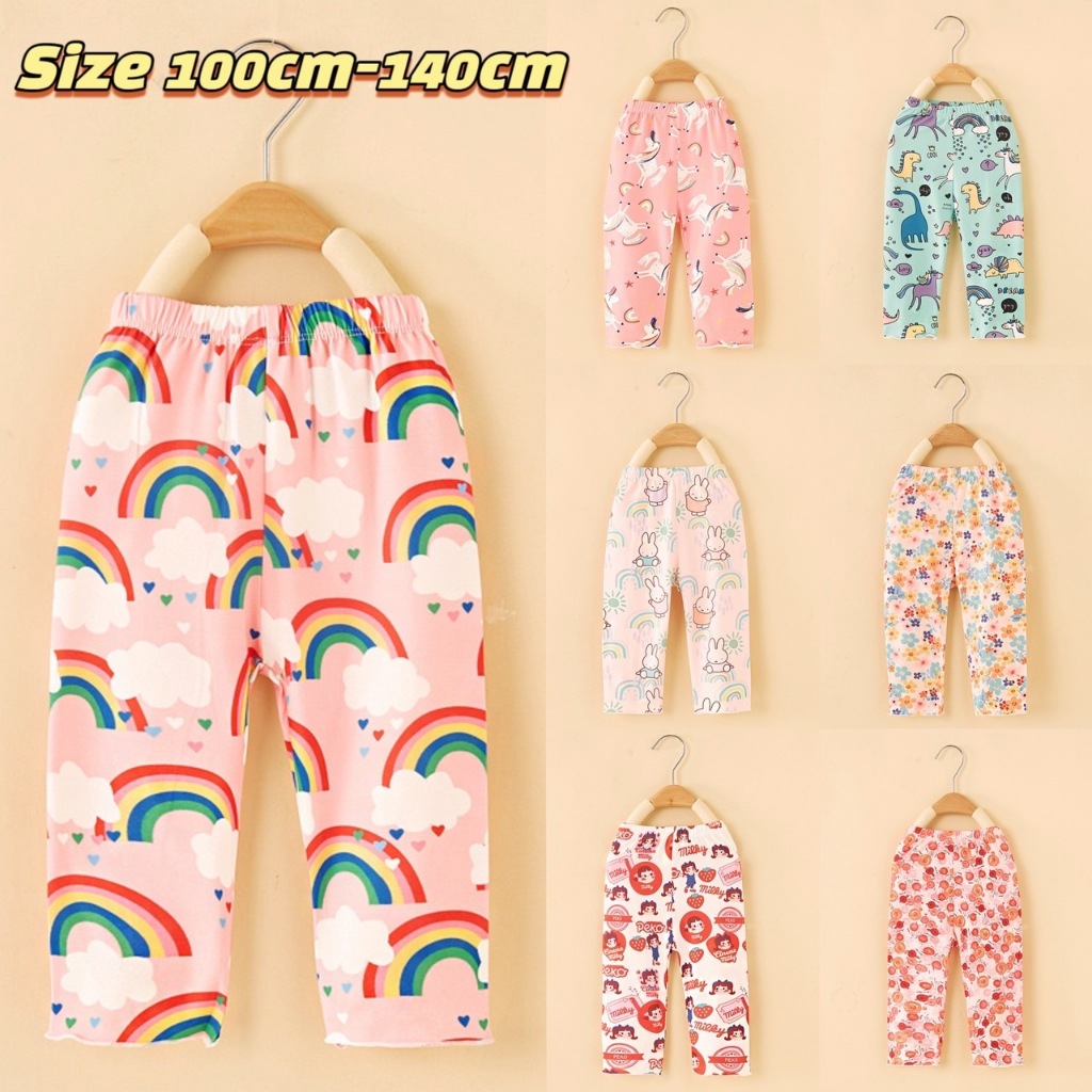 กางเกงเล็กกิ้งเด็ก พิมพ์ลายน่ารัก Size100cm-140cm นื้อผ้านุ่มใส่สบาย