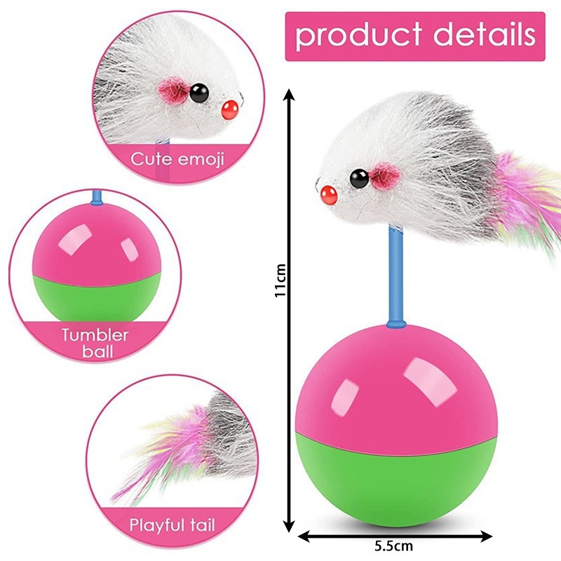 ลูกบอลล้มลุก หนูล้มลุก ของเล่นแมว บอลกรงหนู บอลของเล่นแมว