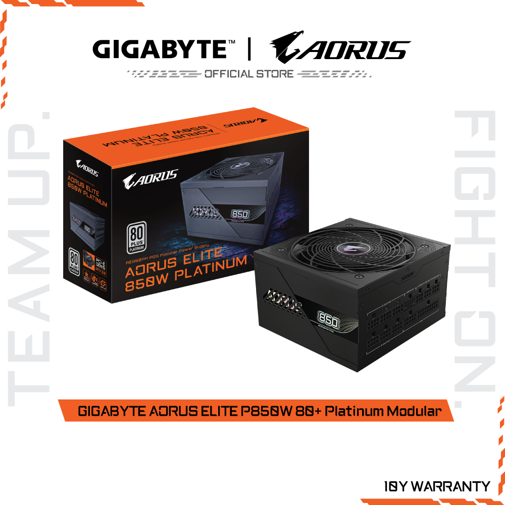 GIGABYTE AORUS ELITE P850W 80+ Platinum PCIe 5.0 POWER SUPPLY MODULAR (GP-AE850PM PG5)