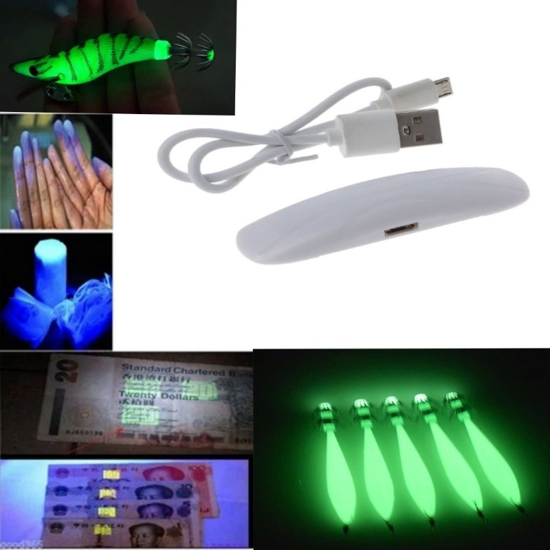 ไฟ mini UV LED พร้อมสาย USB ไฟอัลตราไวโอเลต (เทสก่อนส่งทุกครั่ง-ส่งจาก กรุงเทพ ถึงไว) ฉาย หมึกเรืองแสง เหยื่อเรืองแสง